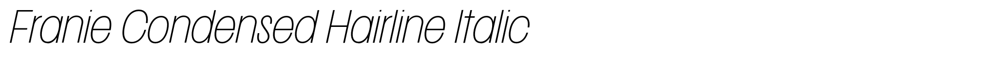 Franie Condensed Hairline Italic image